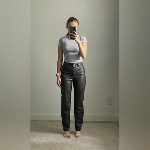 Aritzia Faux Leather Melina Trousers